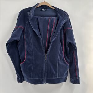 Vintage Velour Tracksuit Mens Large Inserch Made in Italy Blue